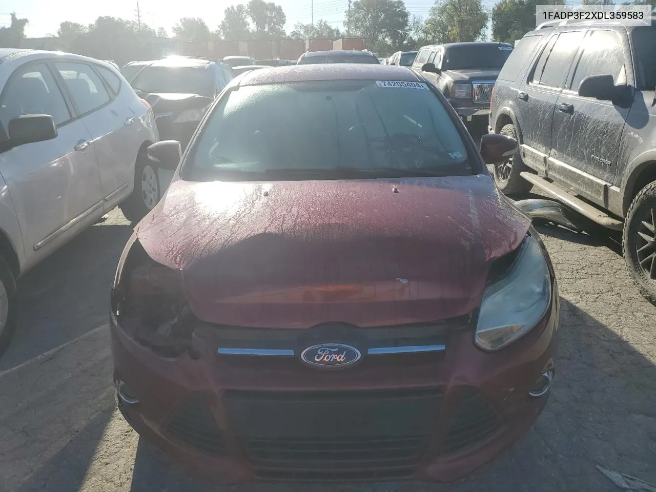 2013 Ford Focus Se VIN: 1FADP3F2XDL359583 Lot: 74205404