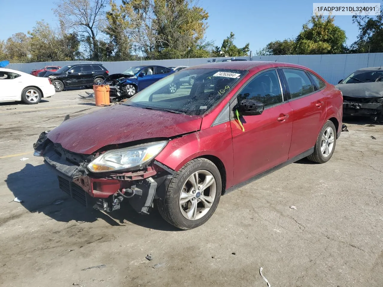 2013 Ford Focus Se VIN: 1FADP3F21DL324091 Lot: 74265984