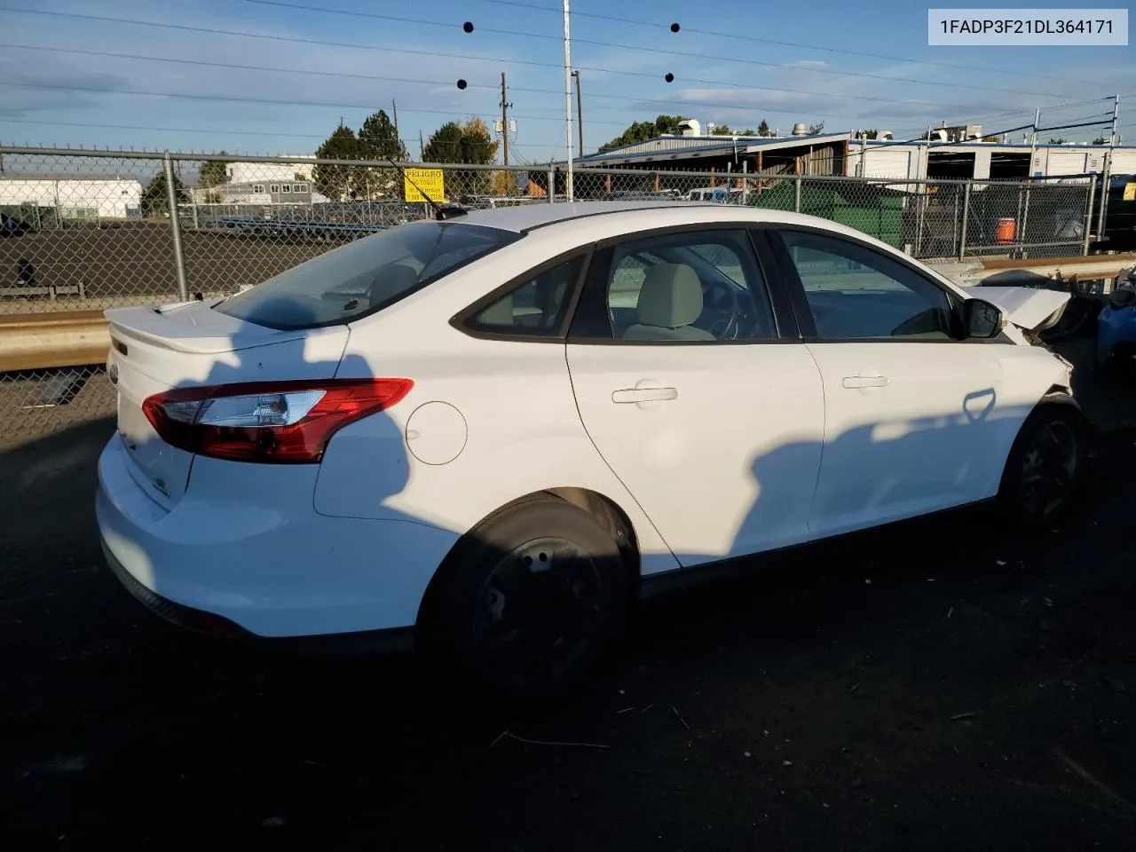 2013 Ford Focus Se VIN: 1FADP3F21DL364171 Lot: 74988274