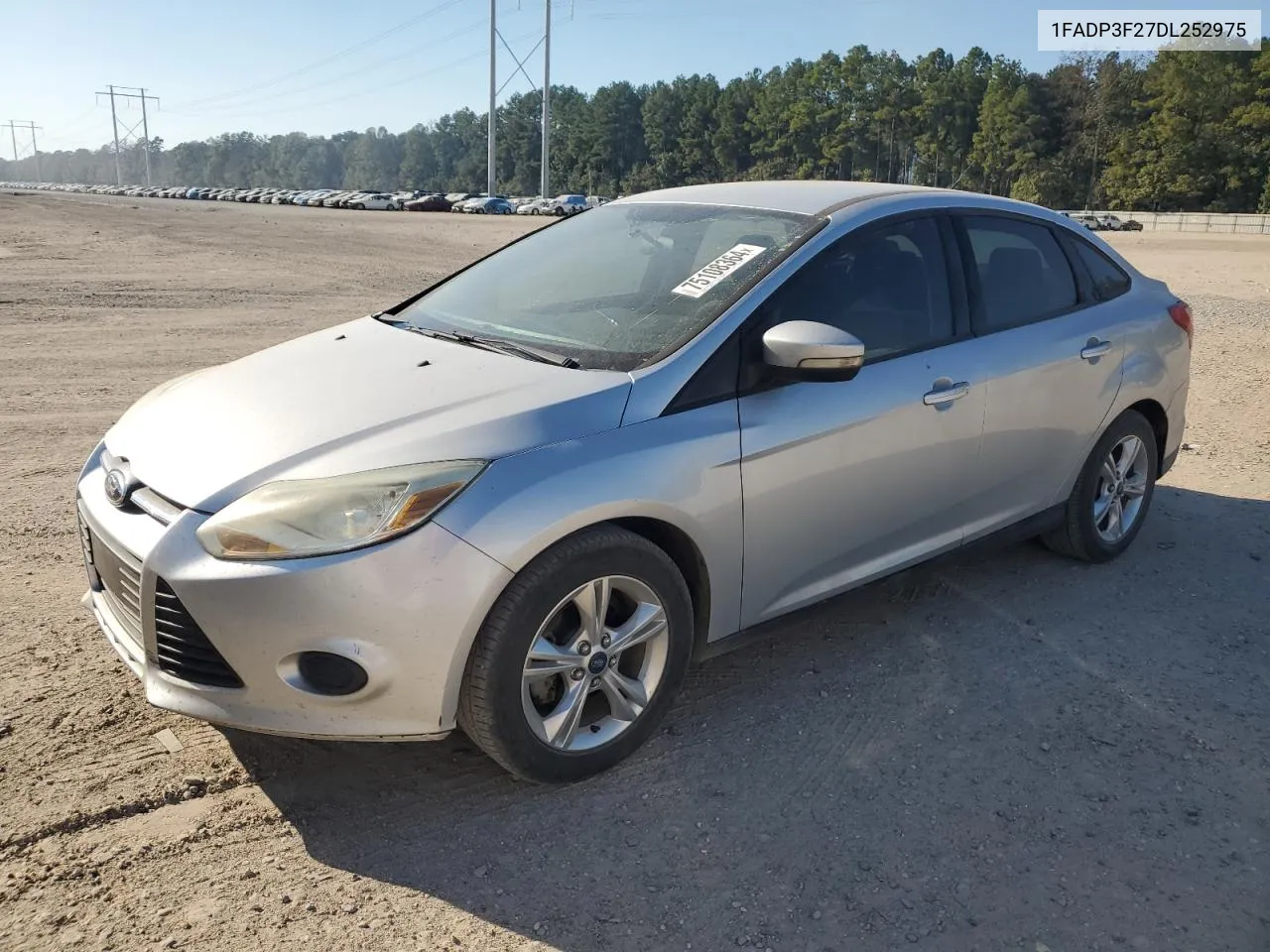 2013 Ford Focus Se VIN: 1FADP3F27DL252975 Lot: 75108364