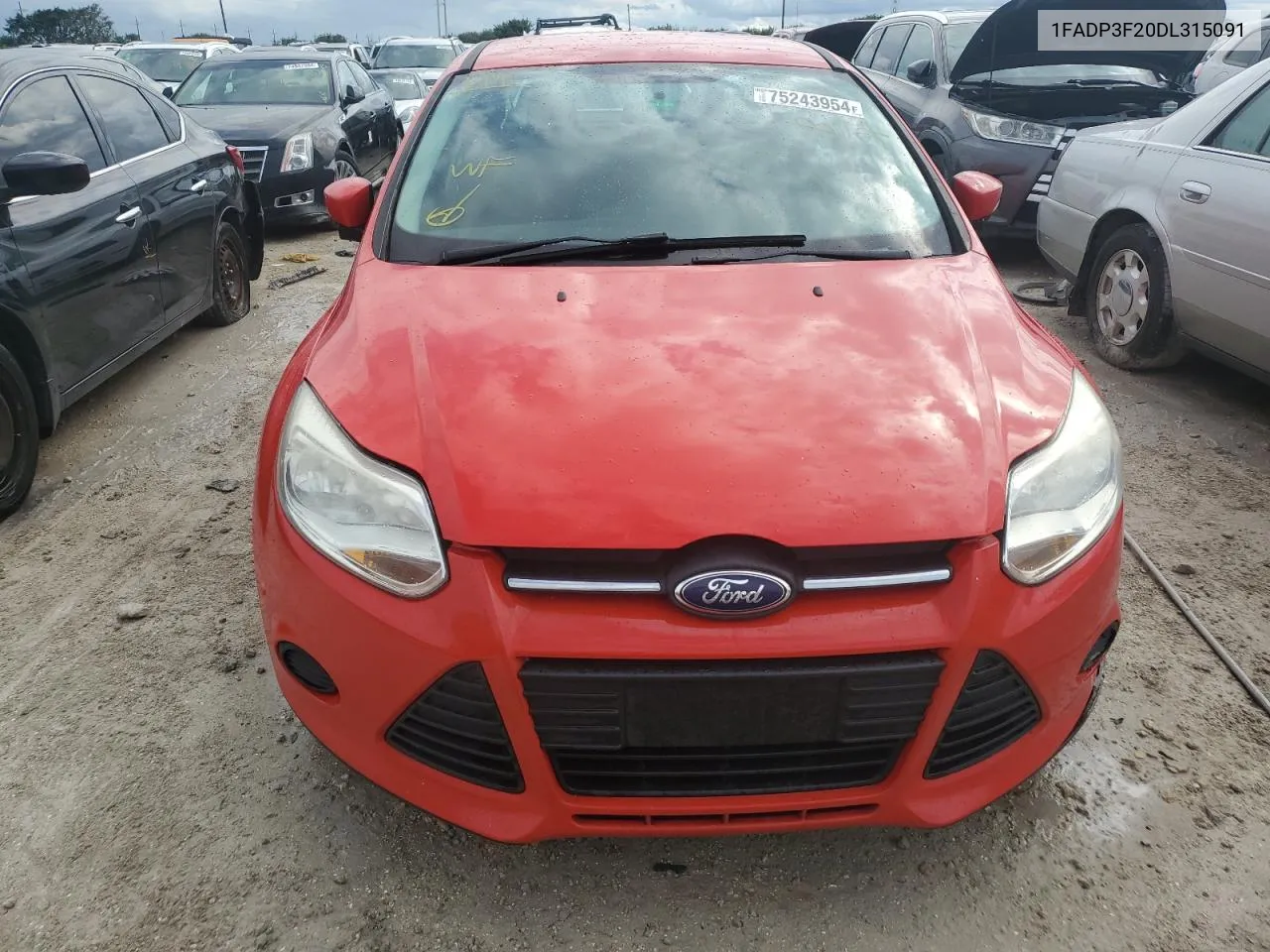 2013 Ford Focus Se VIN: 1FADP3F20DL315091 Lot: 75243954