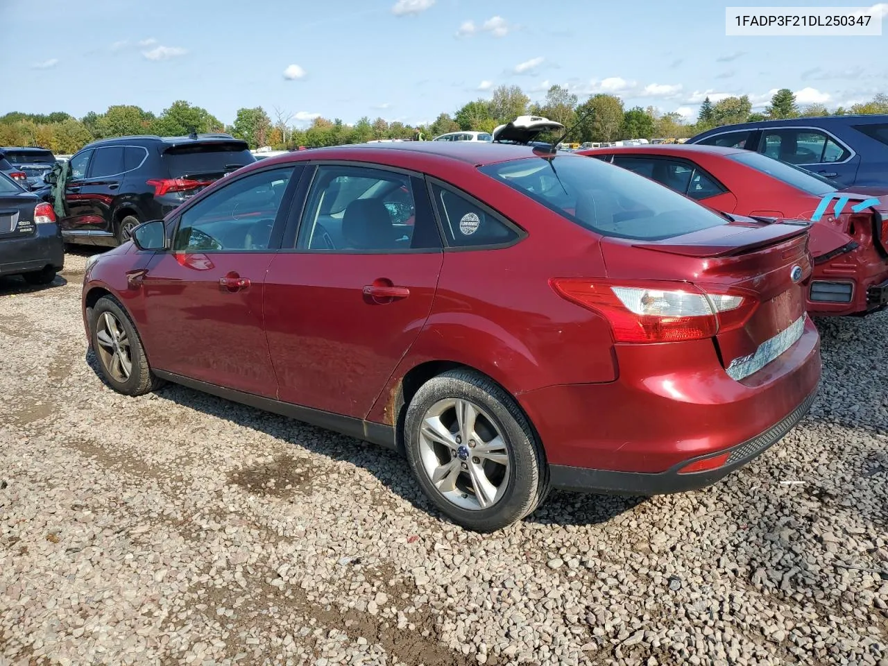 2013 Ford Focus Se VIN: 1FADP3F21DL250347 Lot: 75704624