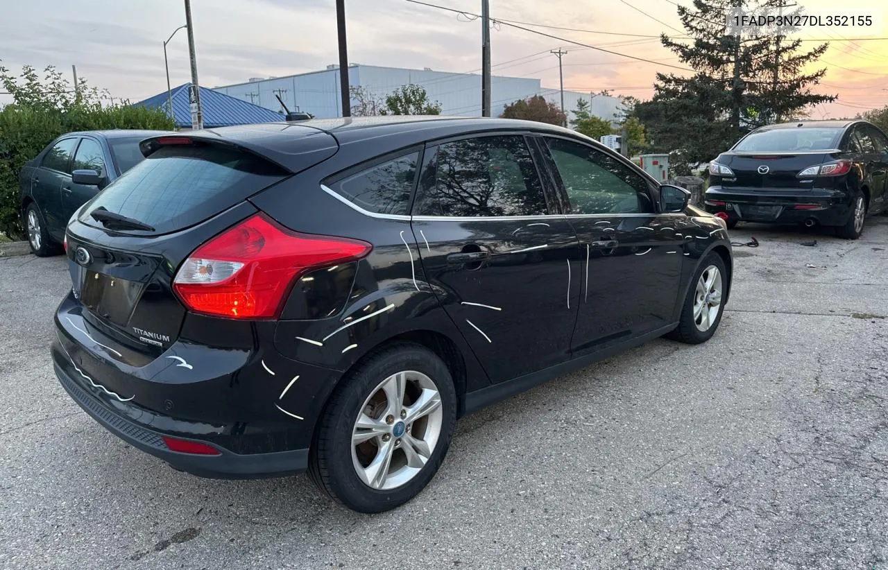 2013 Ford Focus Titanium VIN: 1FADP3N27DL352155 Lot: 76143674