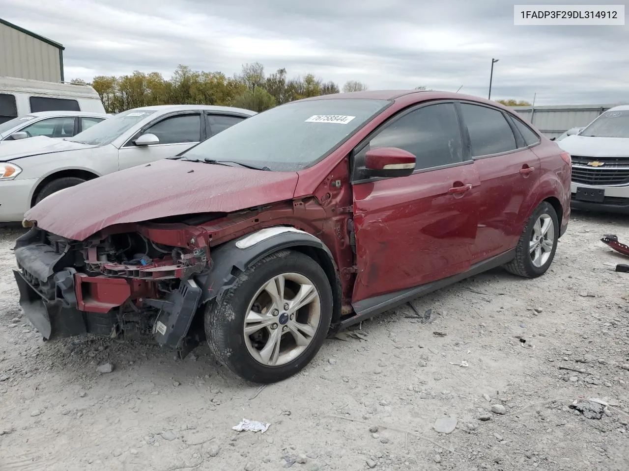 2013 Ford Focus Se VIN: 1FADP3F29DL314912 Lot: 76758844