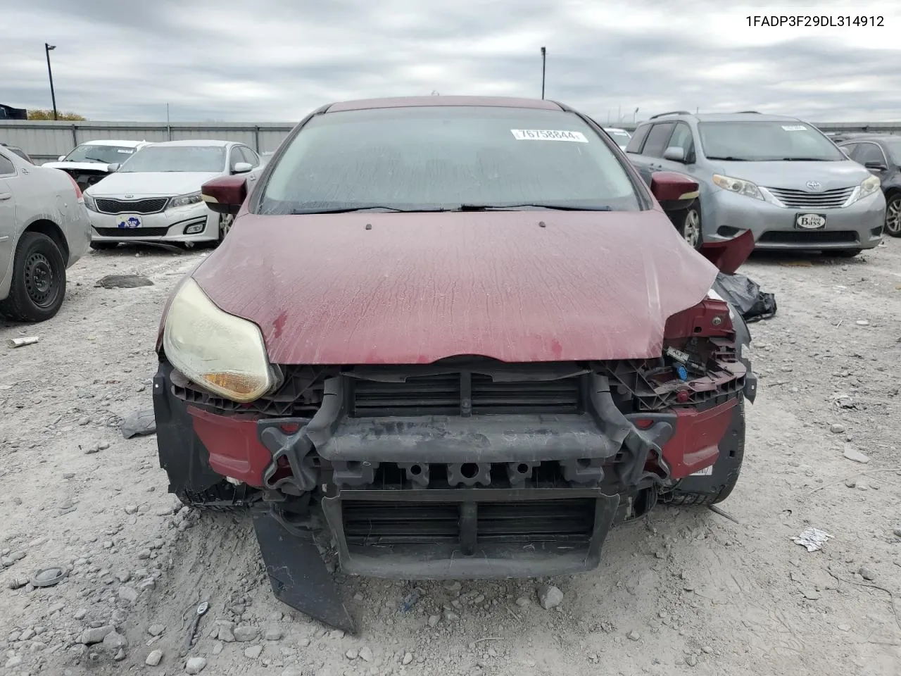 2013 Ford Focus Se VIN: 1FADP3F29DL314912 Lot: 76758844