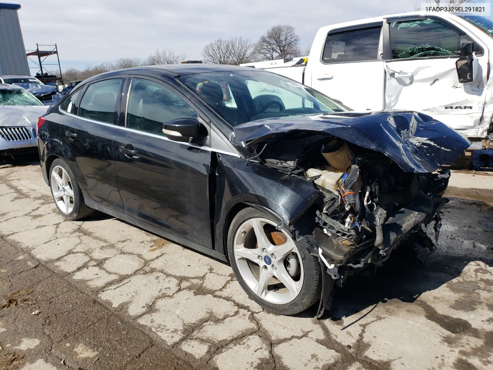 2014 Ford Focus Titanium VIN: 1FADP3J29EL291821 Lot: 43081924