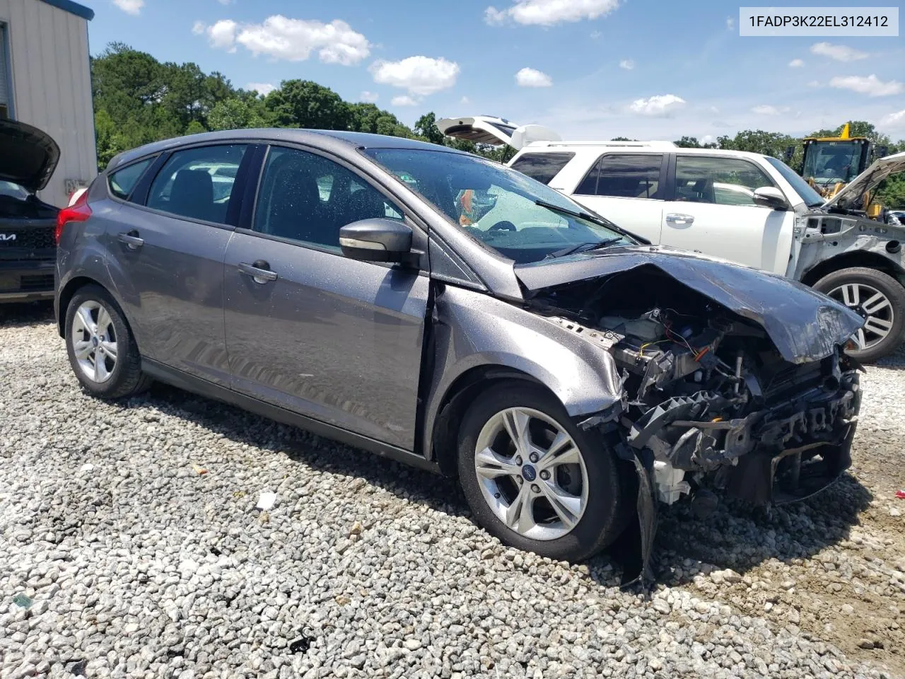 2014 Ford Focus Se VIN: 1FADP3K22EL312412 Lot: 56686404