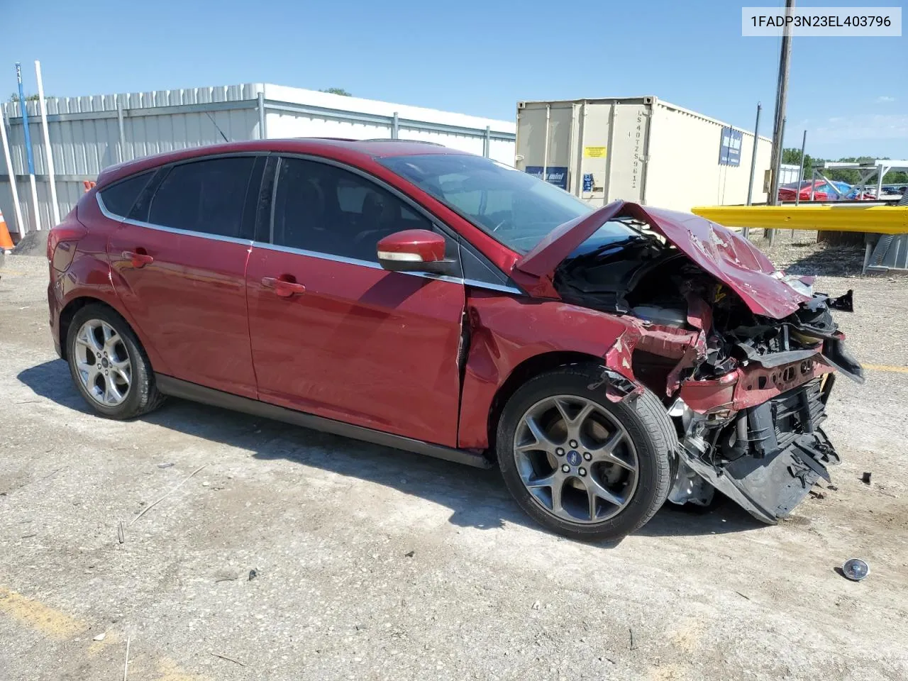 2014 Ford Focus Titanium VIN: 1FADP3N23EL403796 Lot: 57556074