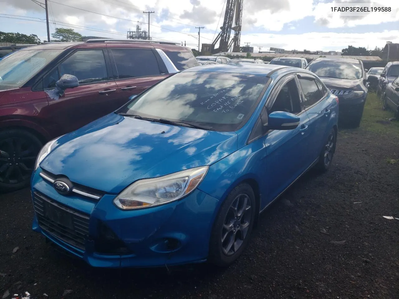 2014 Ford Focus Se VIN: 1FADP3F26EL199588 Lot: 58887854