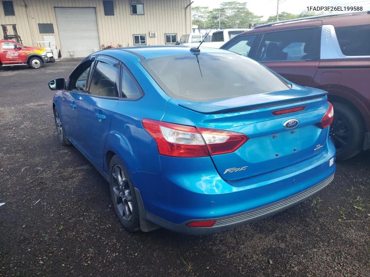 2014 Ford Focus Se VIN: 1FADP3F26EL199588 Lot: 58887854