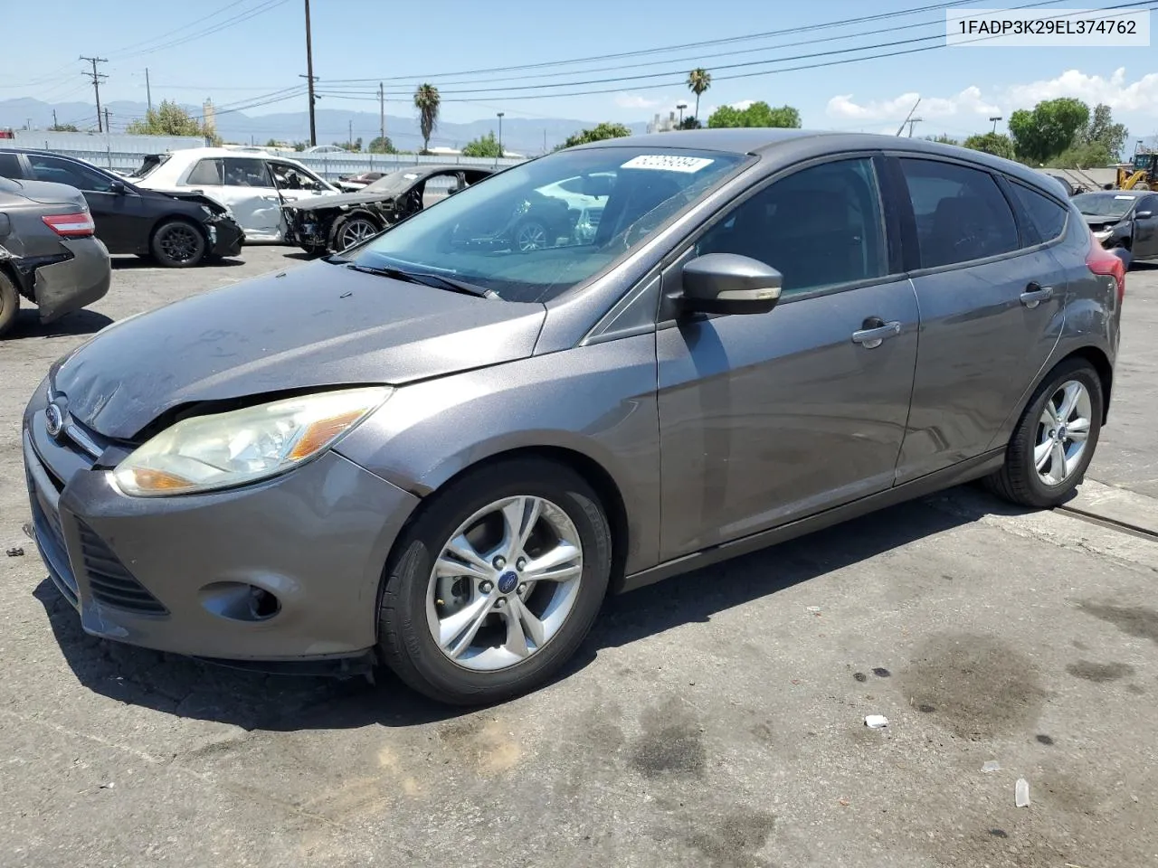 2014 Ford Focus Se VIN: 1FADP3K29EL374762 Lot: 60269394