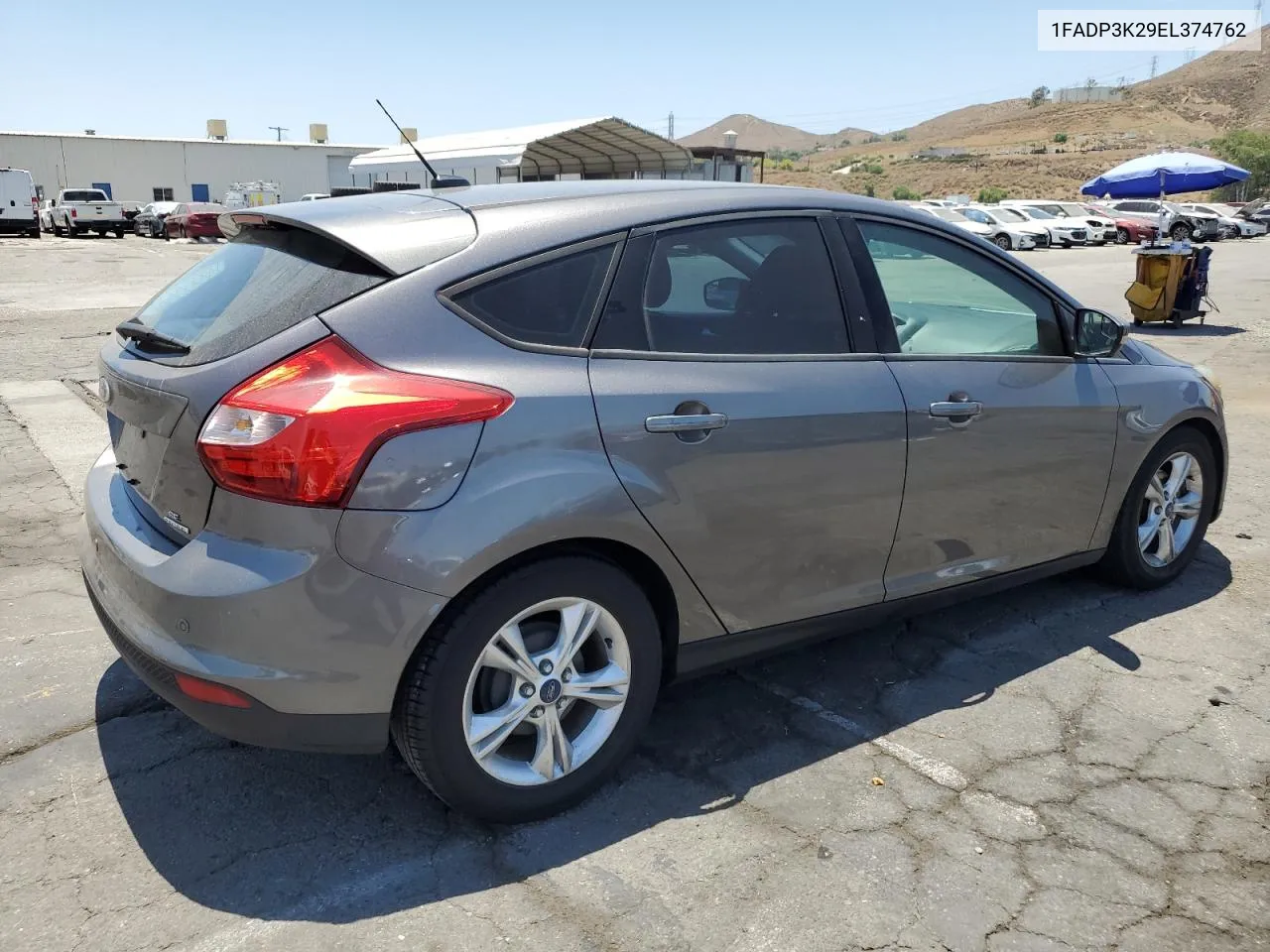 2014 Ford Focus Se VIN: 1FADP3K29EL374762 Lot: 60269394