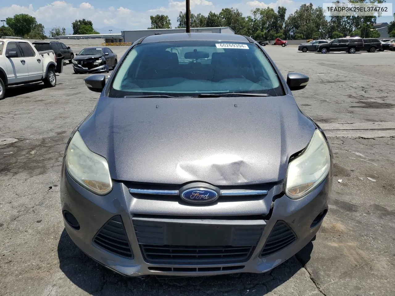 2014 Ford Focus Se VIN: 1FADP3K29EL374762 Lot: 60269394