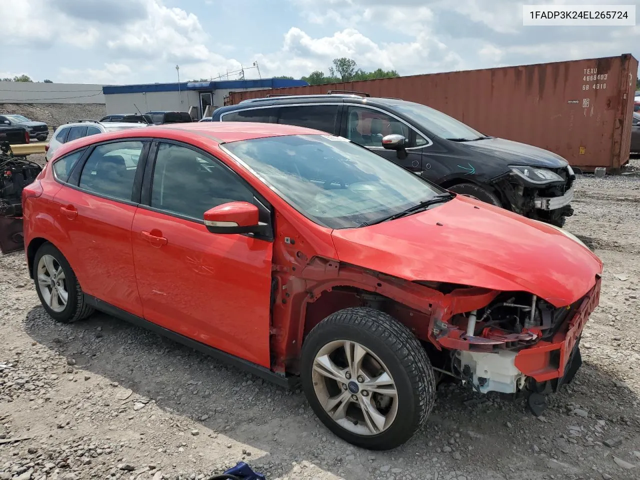 2014 Ford Focus Se VIN: 1FADP3K24EL265724 Lot: 60562944