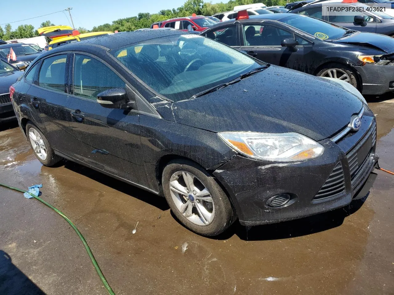 2014 Ford Focus Se VIN: 1FADP3F23EL403621 Lot: 60820554