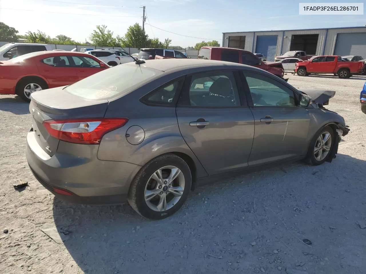 2014 Ford Focus Se VIN: 1FADP3F26EL286701 Lot: 61234284