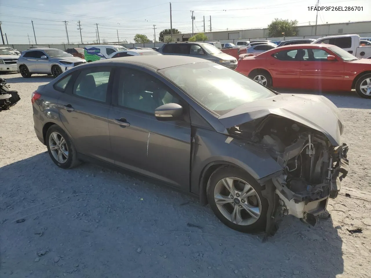 2014 Ford Focus Se VIN: 1FADP3F26EL286701 Lot: 61234284