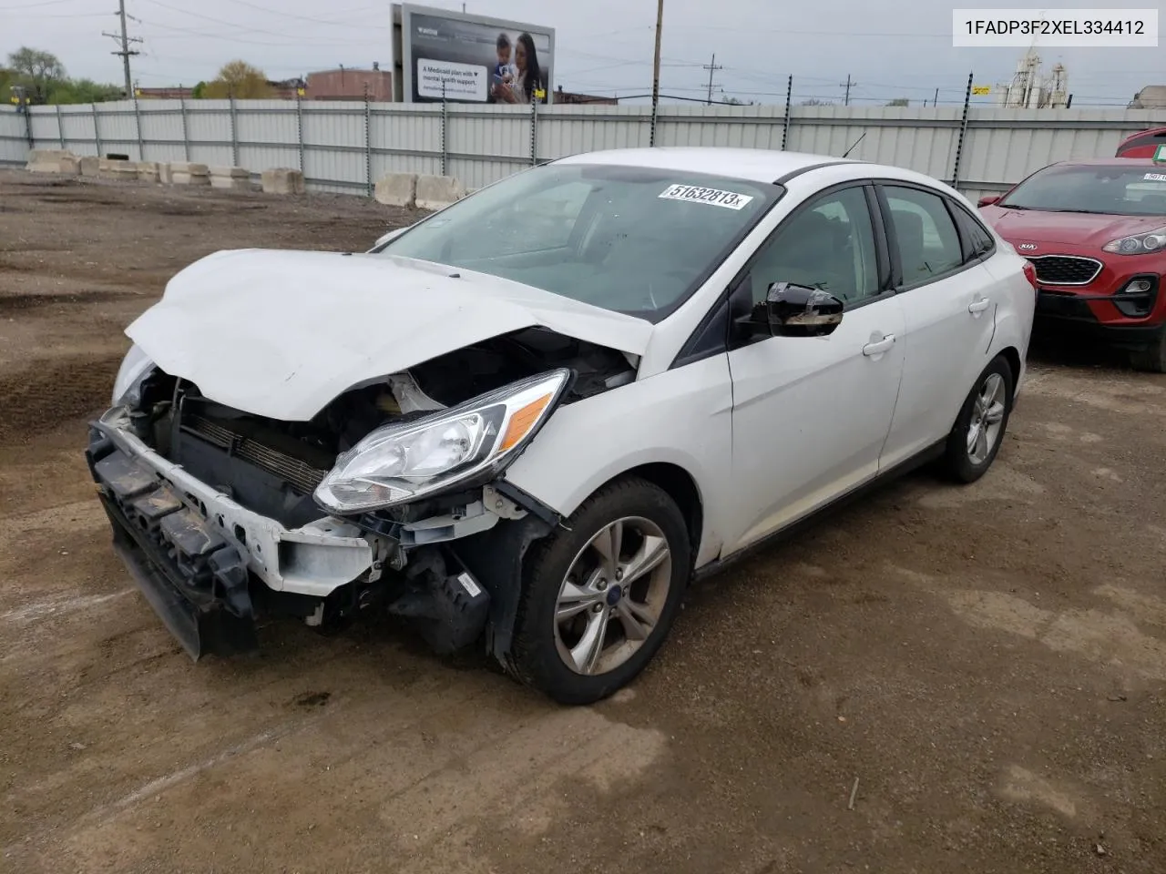 2014 Ford Focus Se VIN: 1FADP3F2XEL334412 Lot: 61391324