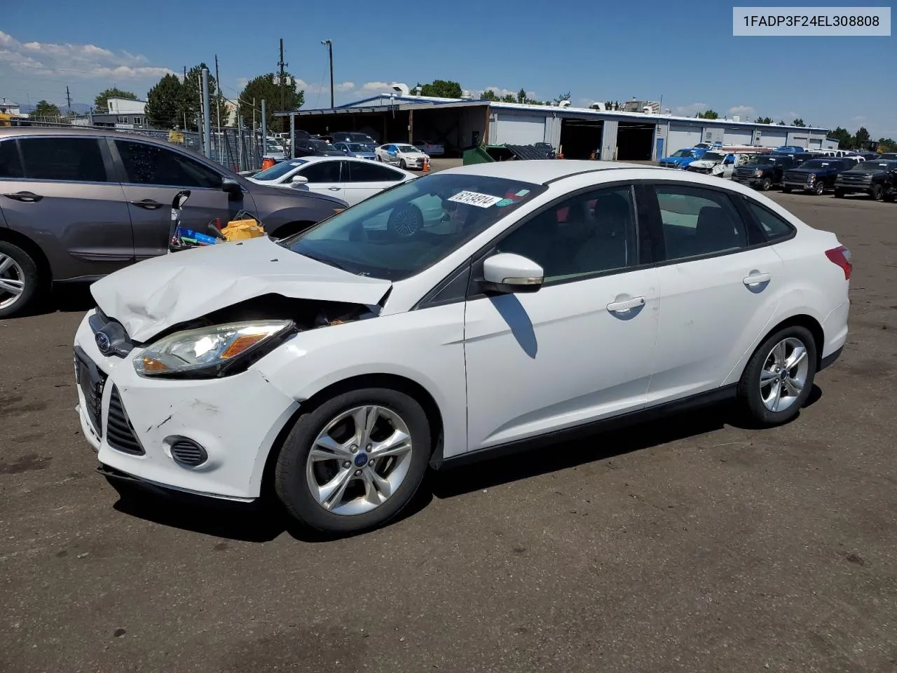 2014 Ford Focus Se VIN: 1FADP3F24EL308808 Lot: 62134914