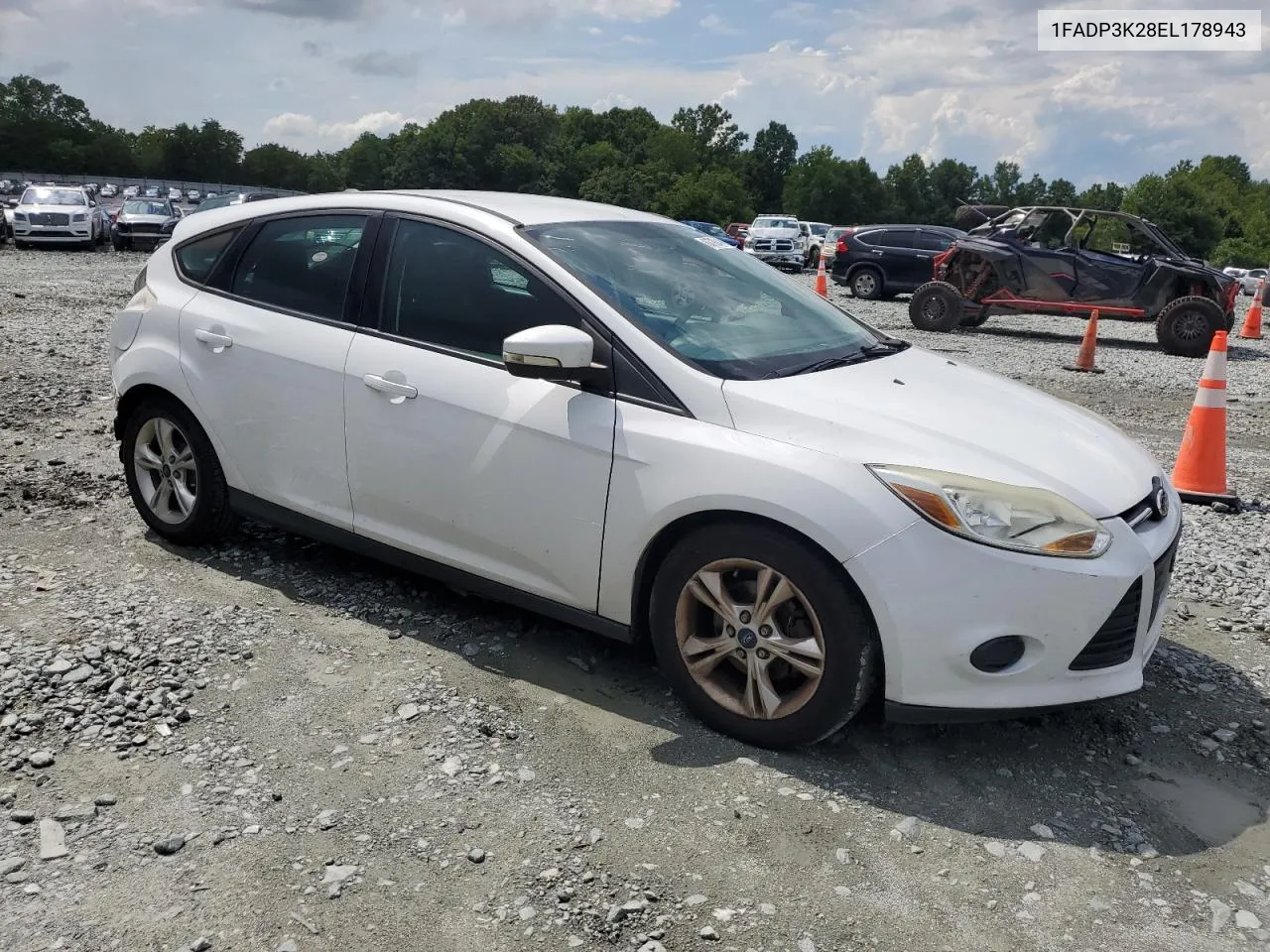 2014 Ford Focus Se VIN: 1FADP3K28EL178943 Lot: 63798414