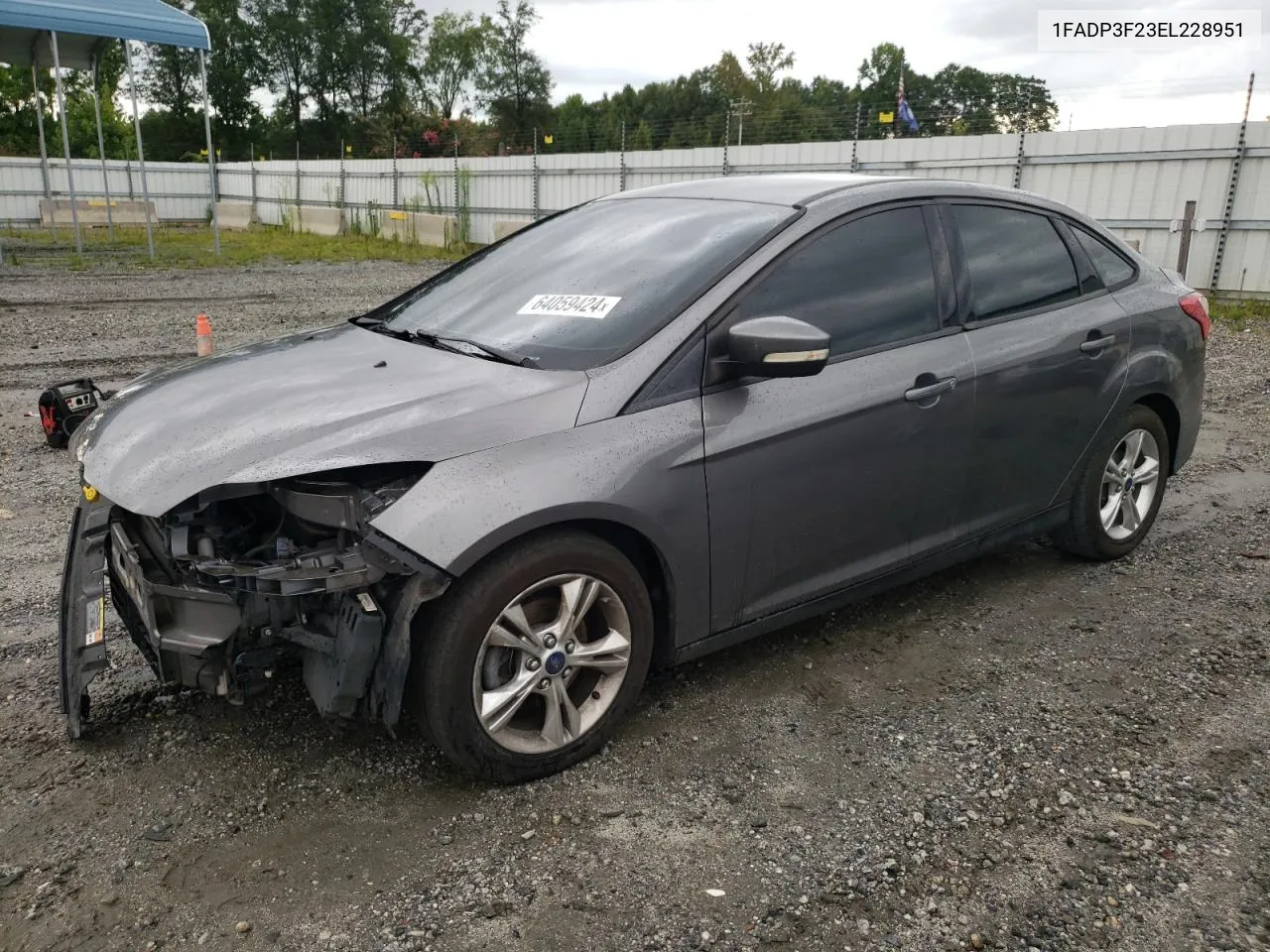 2014 Ford Focus Se VIN: 1FADP3F23EL228951 Lot: 64059424