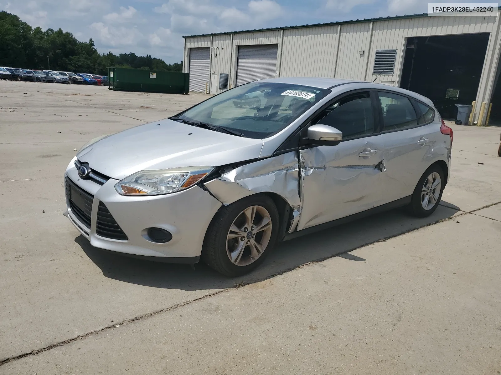 2014 Ford Focus Se VIN: 1FADP3K28EL452240 Lot: 64260874