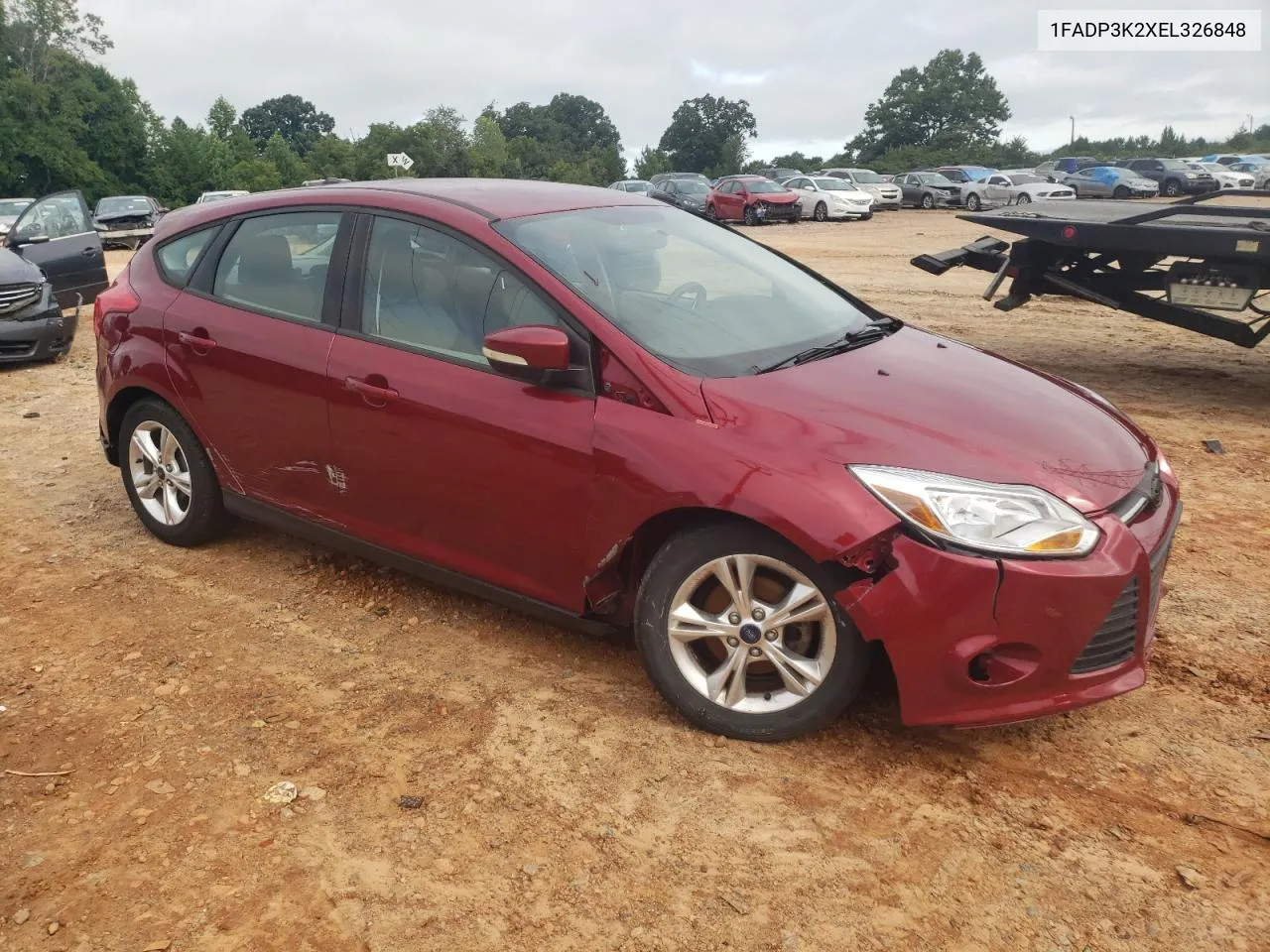 2014 Ford Focus Se VIN: 1FADP3K2XEL326848 Lot: 65372744