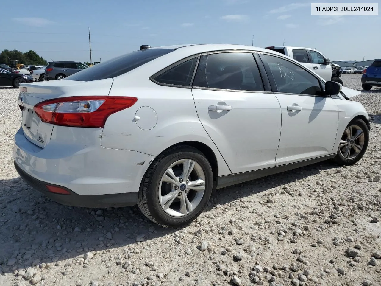 2014 Ford Focus Se VIN: 1FADP3F20EL244024 Lot: 65658434