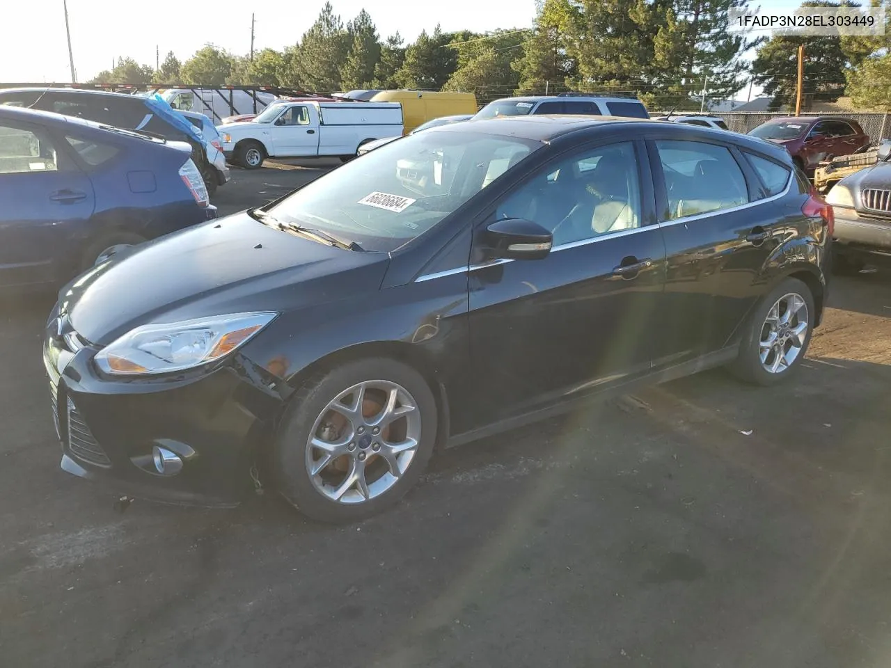 2014 Ford Focus Titanium VIN: 1FADP3N28EL303449 Lot: 66036684