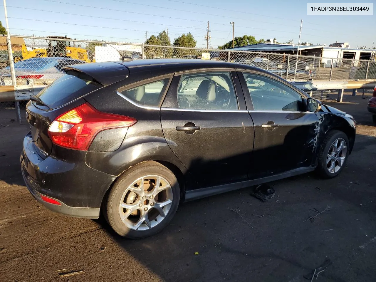 2014 Ford Focus Titanium VIN: 1FADP3N28EL303449 Lot: 66036684