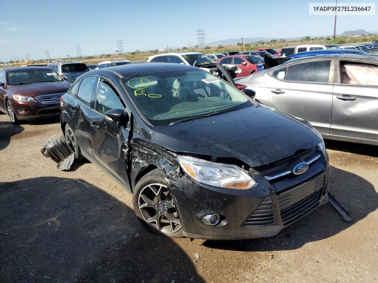 2014 Ford Focus Se VIN: 1FADP3F27EL236647 Lot: 68826944