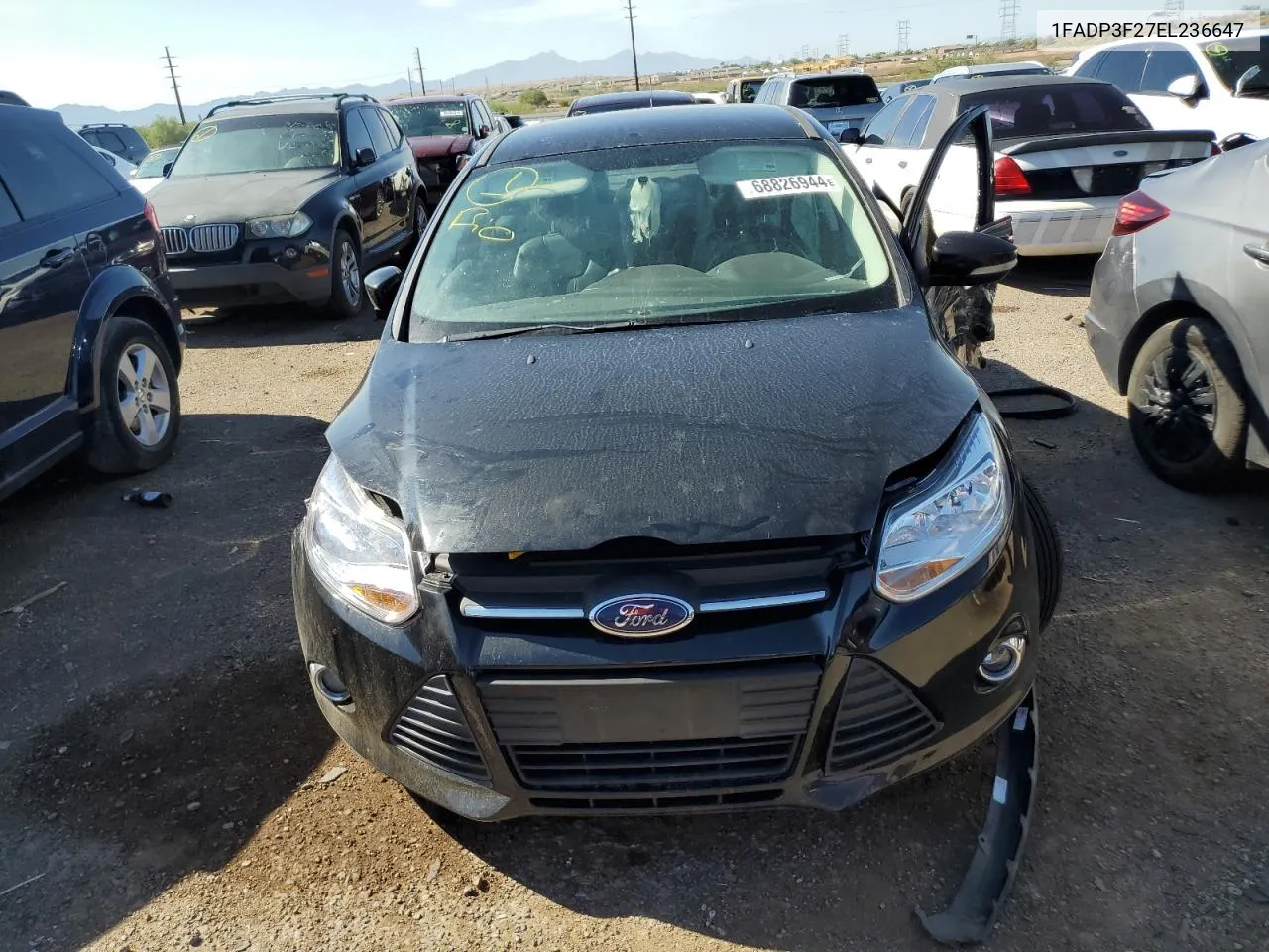 2014 Ford Focus Se VIN: 1FADP3F27EL236647 Lot: 68826944