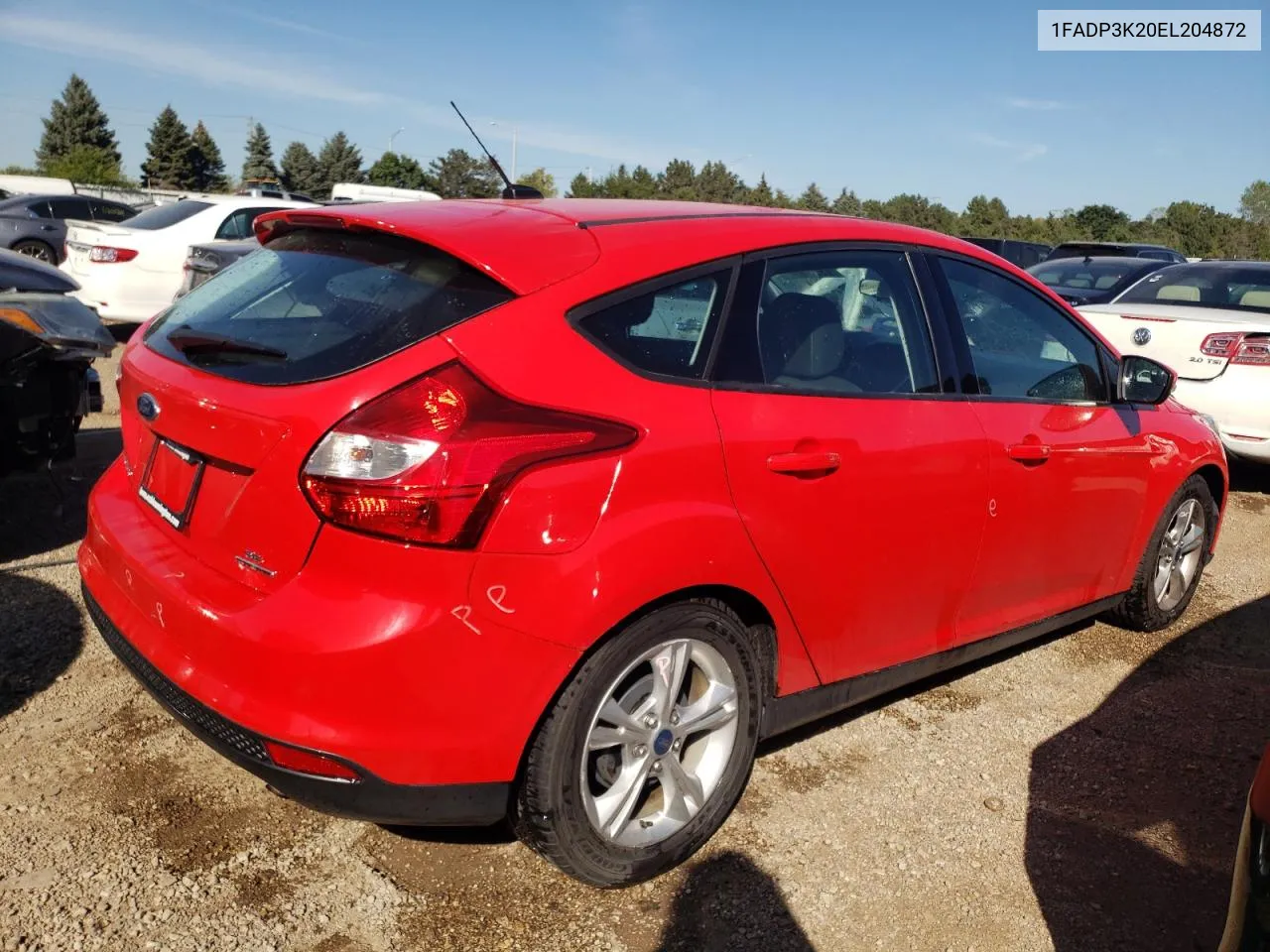 2014 Ford Focus Se VIN: 1FADP3K20EL204872 Lot: 69238254