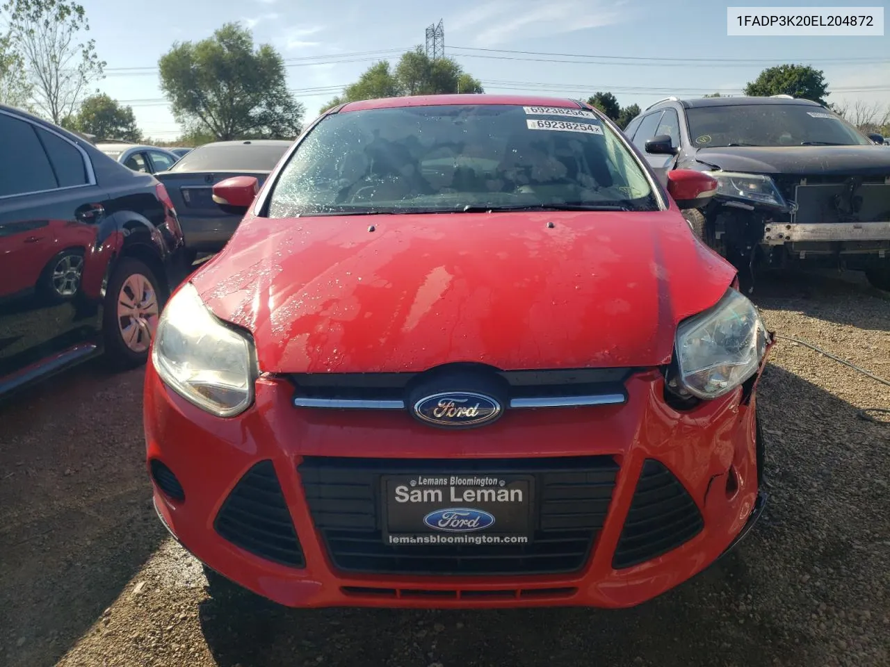 2014 Ford Focus Se VIN: 1FADP3K20EL204872 Lot: 69238254