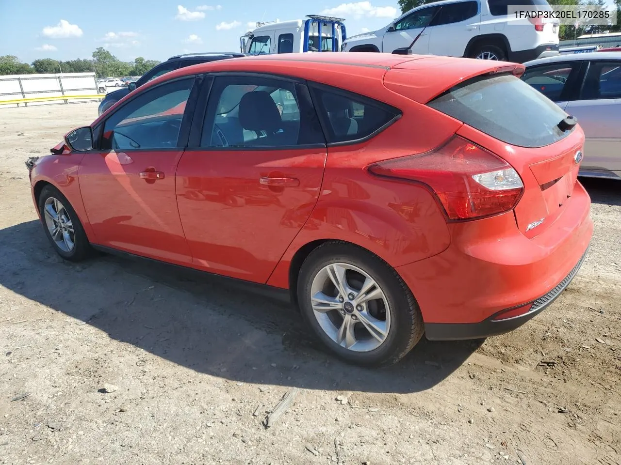 2014 Ford Focus Se VIN: 1FADP3K20EL170285 Lot: 69518224