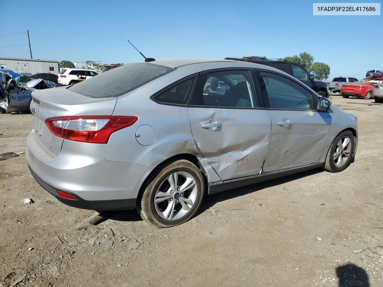 2014 Ford Focus Se VIN: 1FADP3F22EL417686 Lot: 69591674