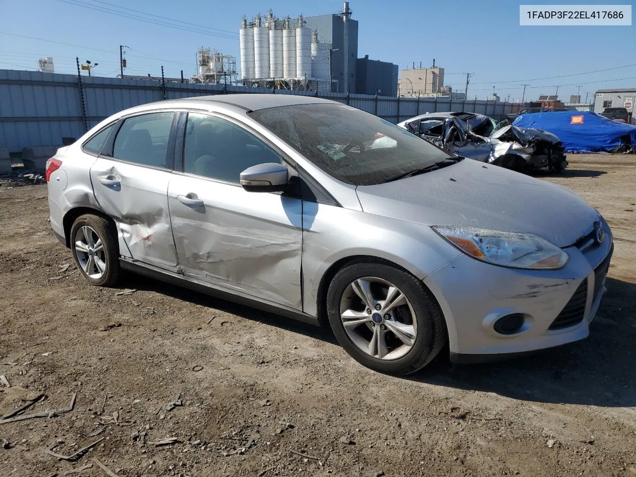 2014 Ford Focus Se VIN: 1FADP3F22EL417686 Lot: 69591674