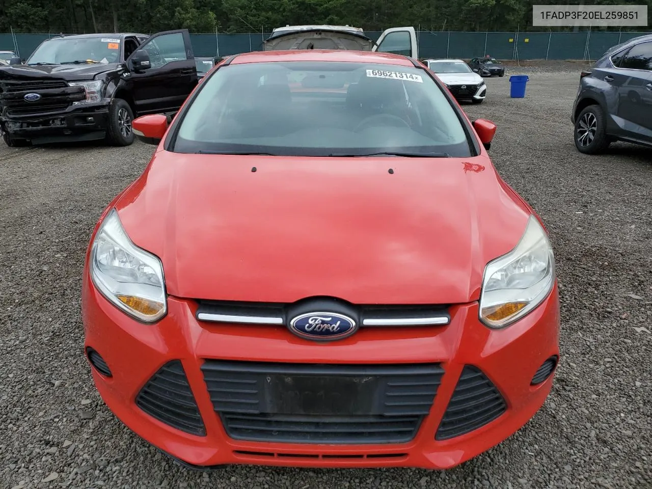 2014 Ford Focus Se VIN: 1FADP3F20EL259851 Lot: 69621314