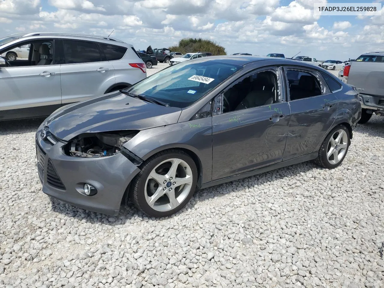 2014 Ford Focus Titanium VIN: 1FADP3J26EL259828 Lot: 69645494