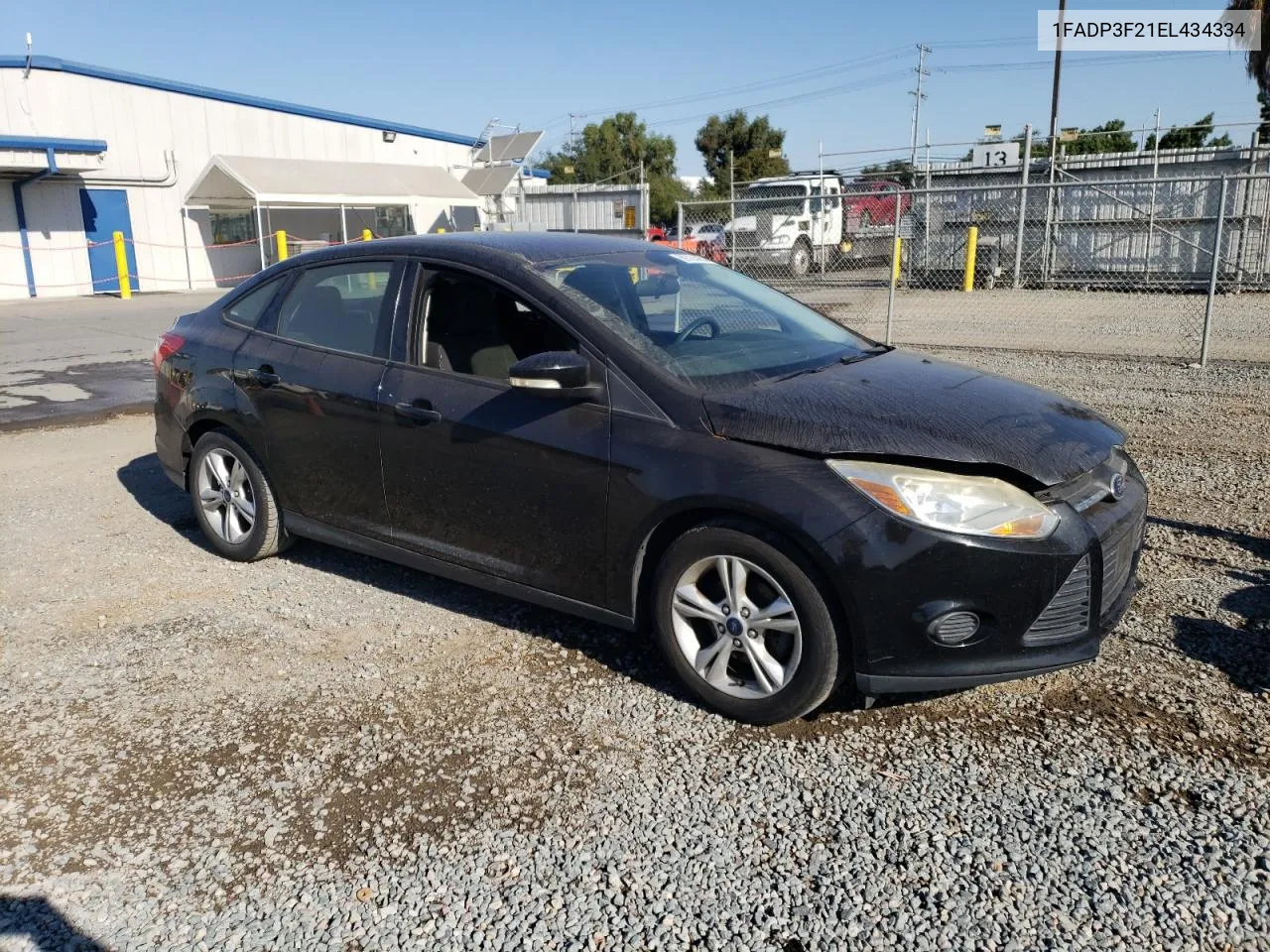 2014 Ford Focus Se VIN: 1FADP3F21EL434334 Lot: 69724454