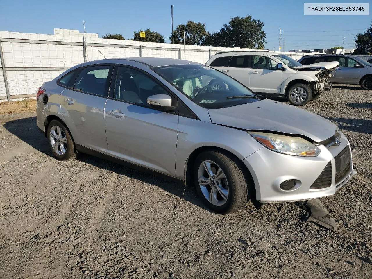 2014 Ford Focus Se VIN: 1FADP3F28EL363746 Lot: 70129444