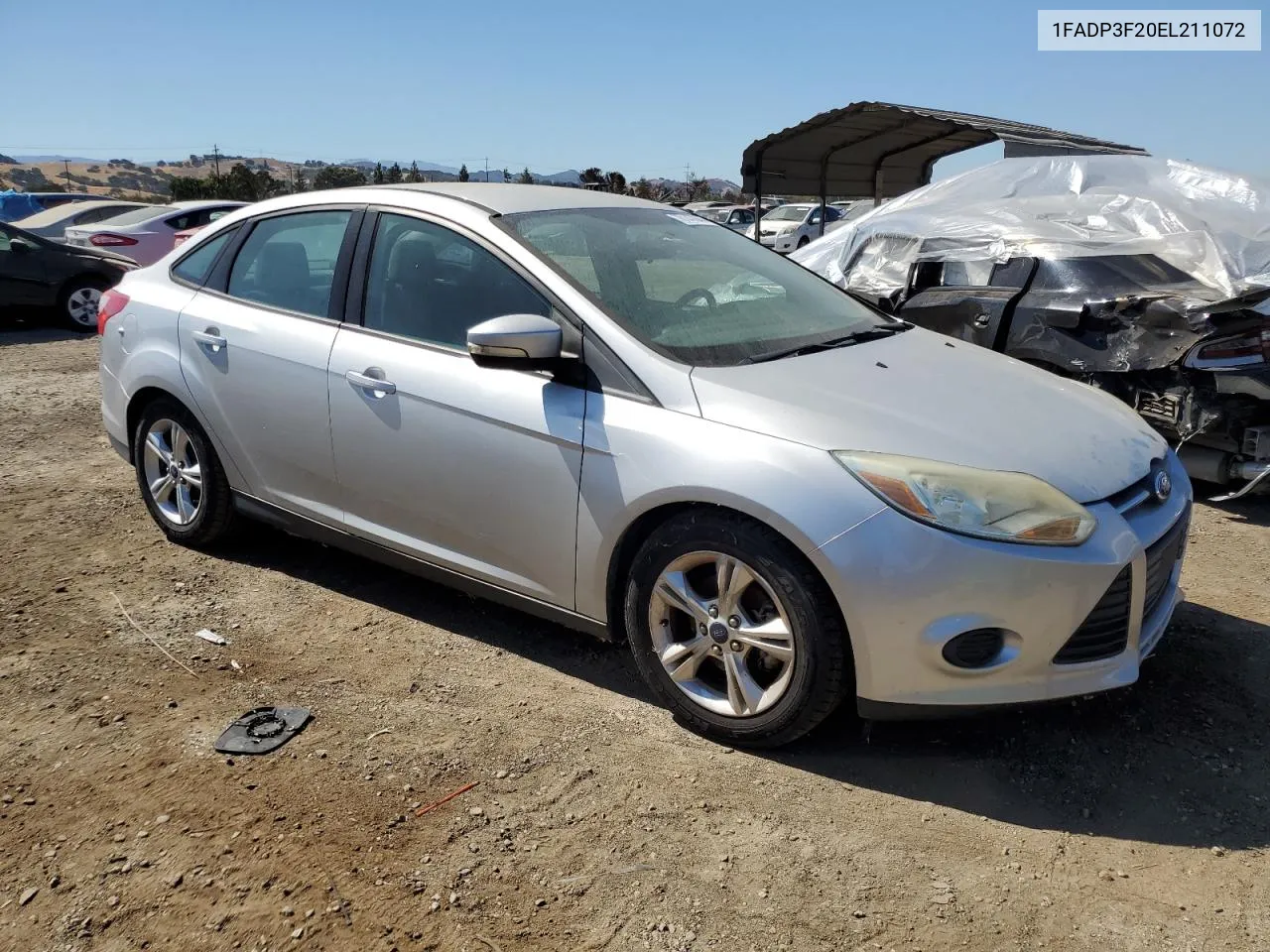 2014 Ford Focus Se VIN: 1FADP3F20EL211072 Lot: 70147844