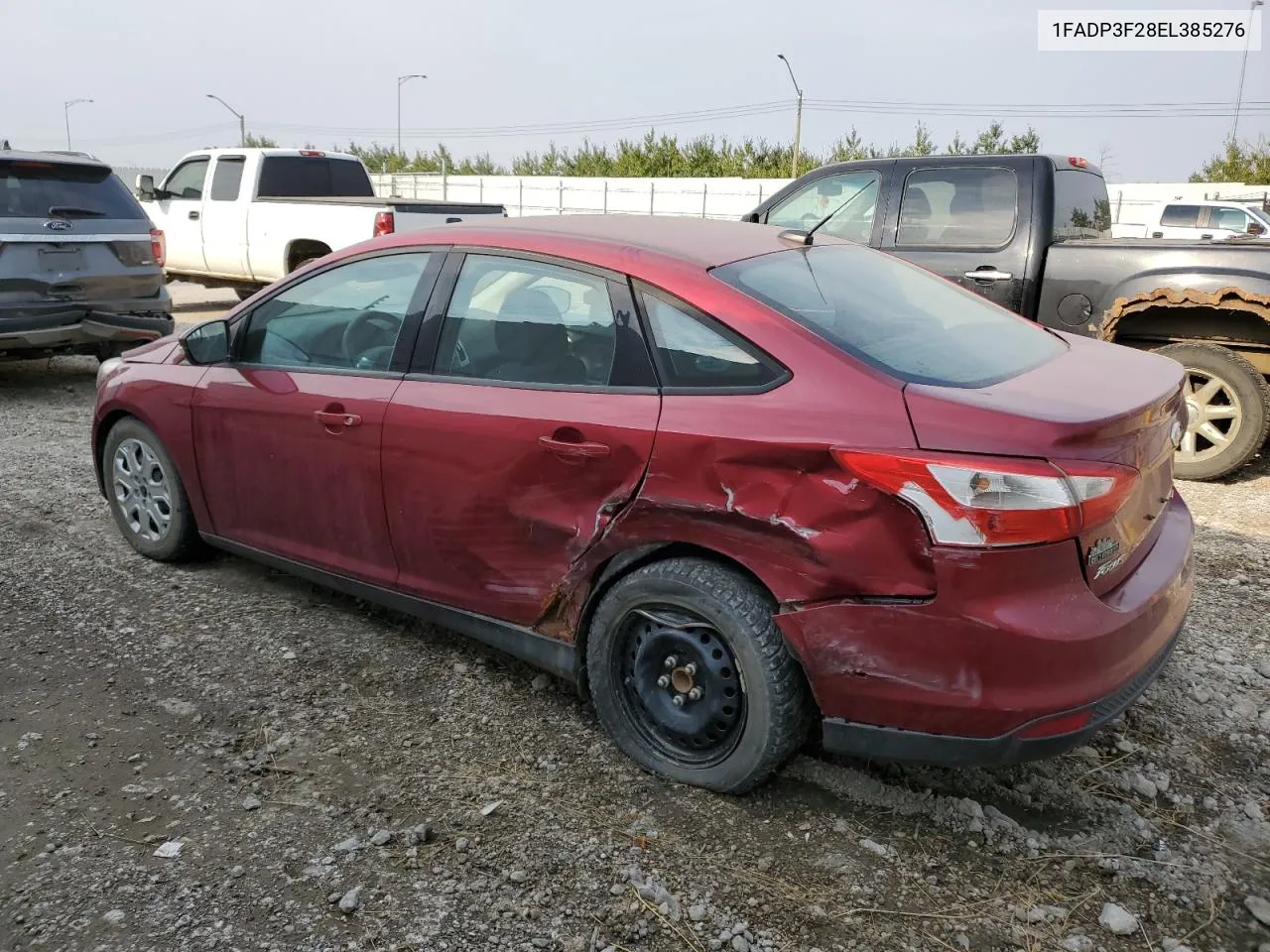 2014 Ford Focus Se VIN: 1FADP3F28EL385276 Lot: 70424184