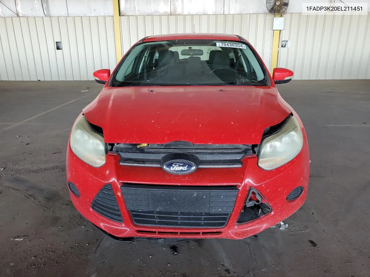 2014 Ford Focus Se VIN: 1FADP3K20EL211451 Lot: 70430354