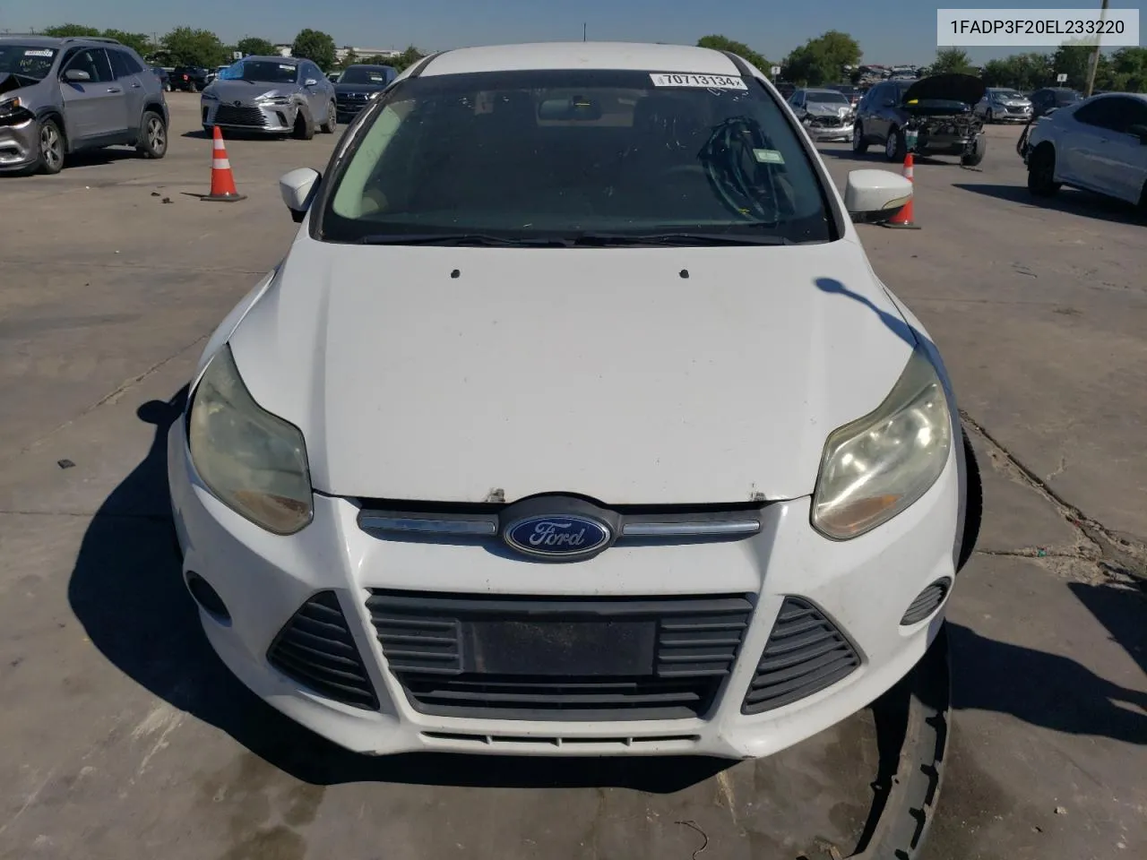 2014 Ford Focus Se VIN: 1FADP3F20EL233220 Lot: 70713134