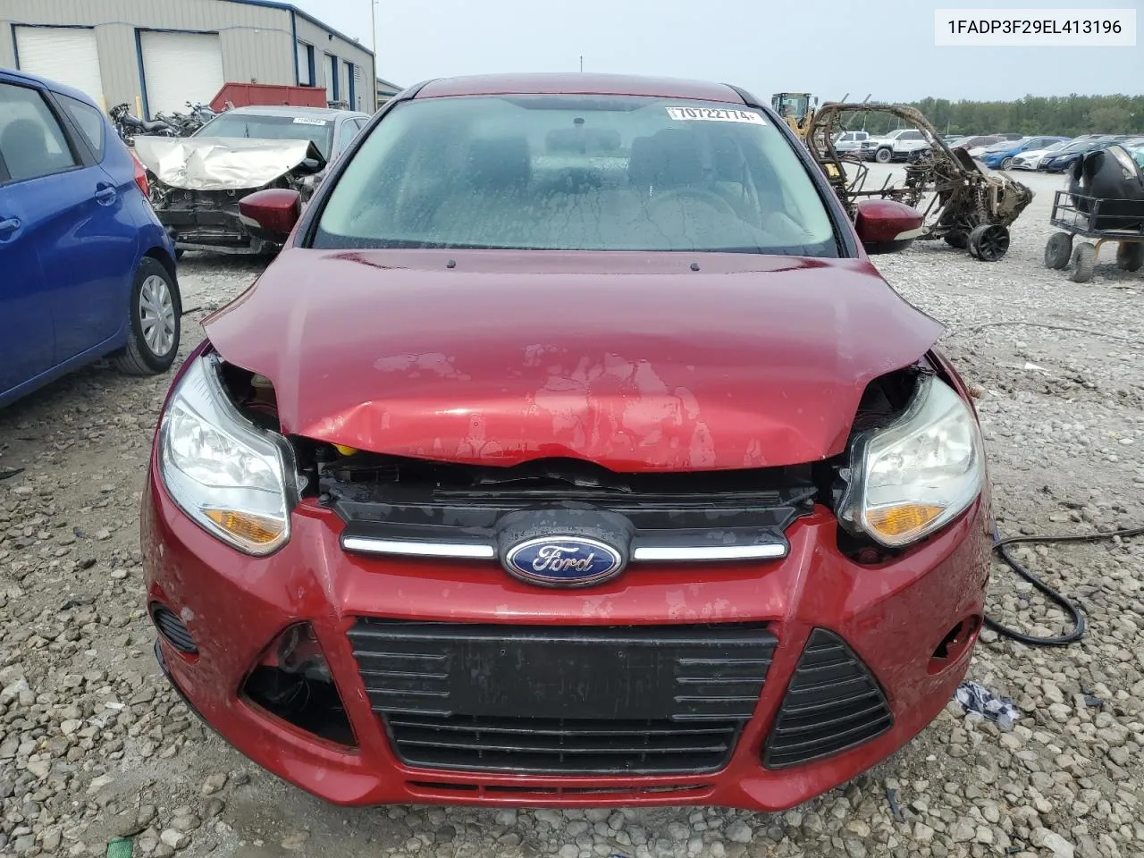 2014 Ford Focus Se VIN: 1FADP3F29EL413196 Lot: 70722774