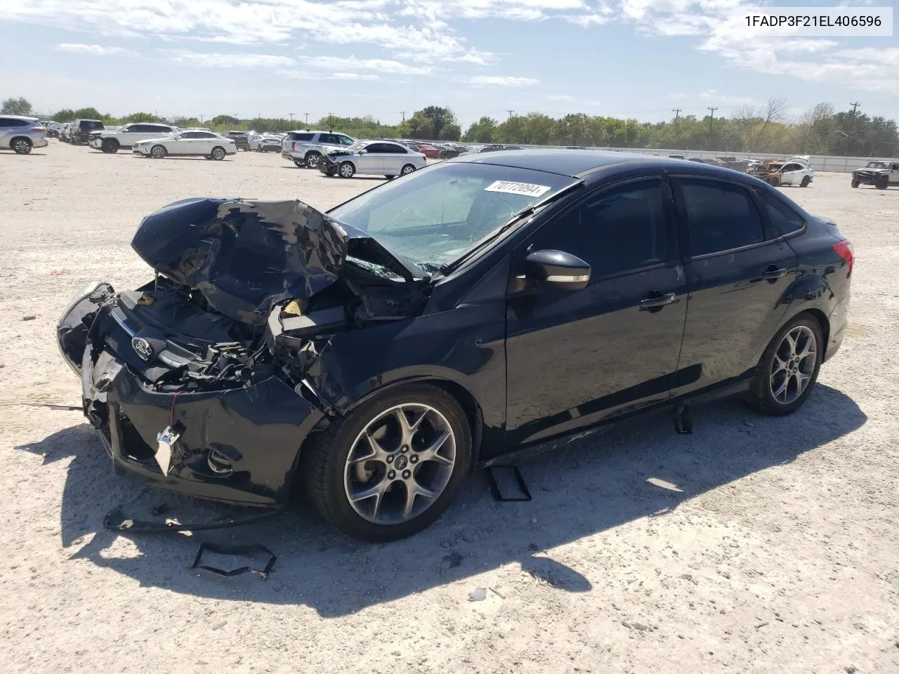 2014 Ford Focus Se VIN: 1FADP3F21EL406596 Lot: 70772094