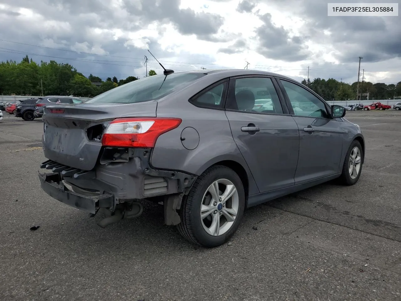 2014 Ford Focus Se VIN: 1FADP3F25EL305884 Lot: 71268514