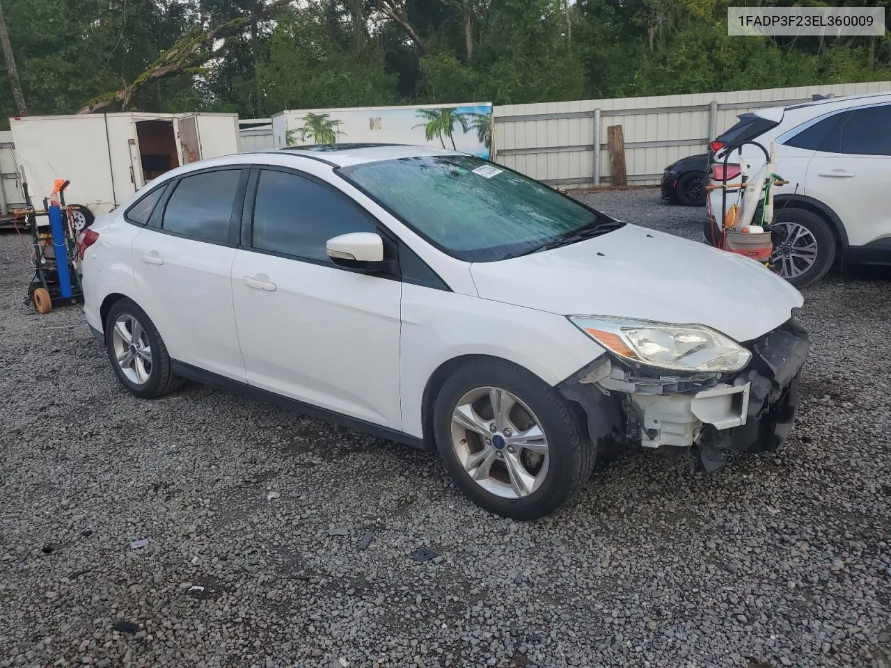 2014 Ford Focus Se VIN: 1FADP3F23EL360009 Lot: 71273394