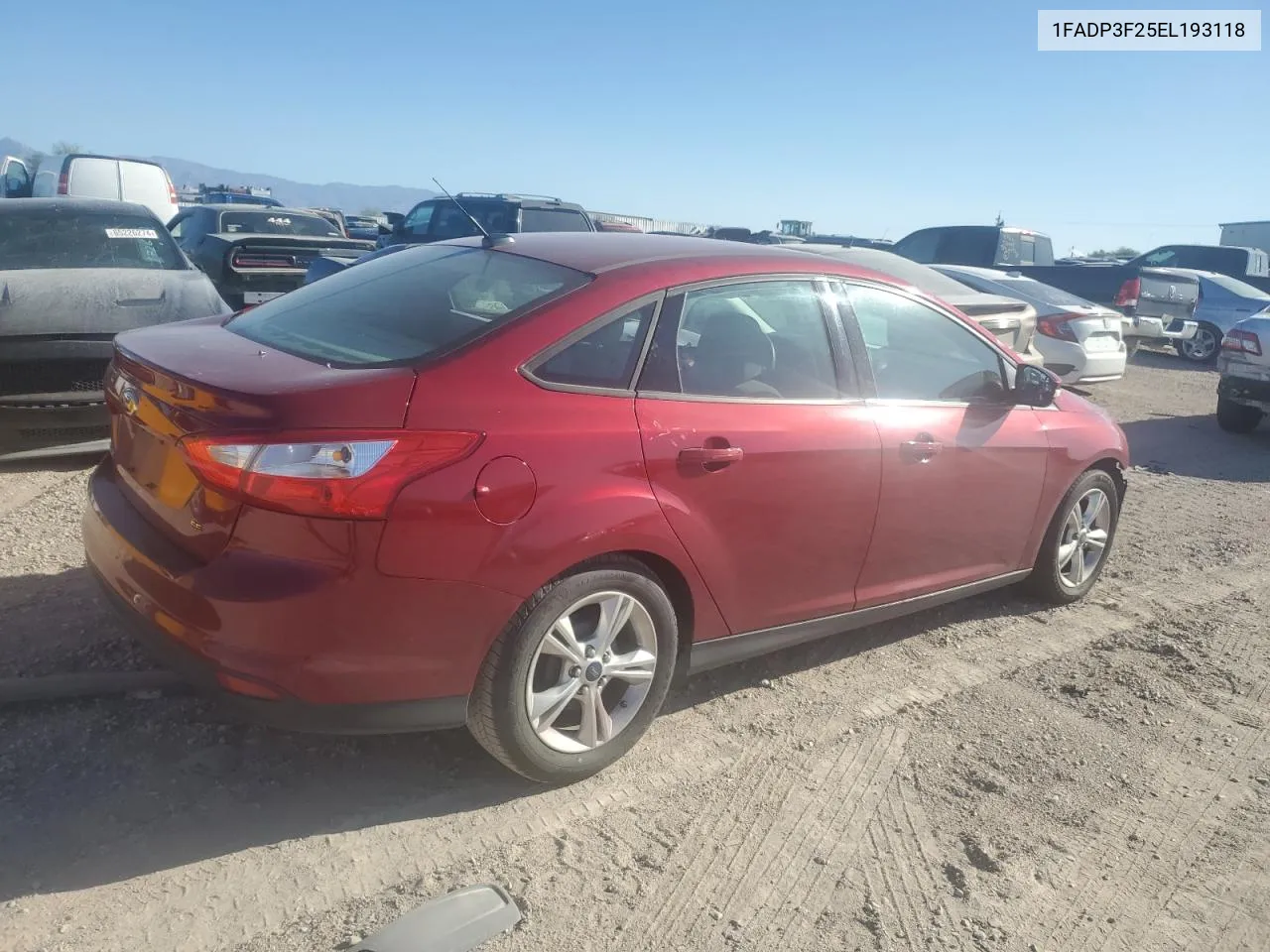 2014 Ford Focus Se VIN: 1FADP3F25EL193118 Lot: 71314084